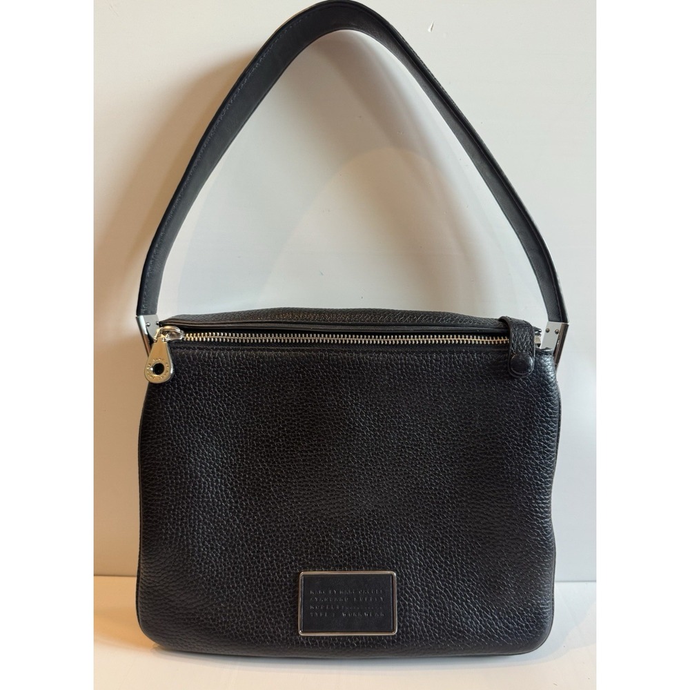 Marc by Marc Jacobs Pebbled Leather Shoulder Bag Black Standard Supply Hobo